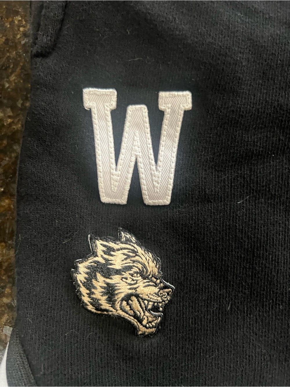 Black Men’s Shorts with White 'W' Patch